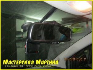 Установка камеры заднего вида и монитора в Opel Meriva B - фото - 6